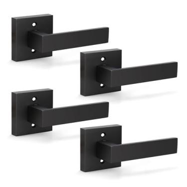 Imagem de Maçanetas de porta KNOBWELL Interior Black Dummy Door Knobs x4