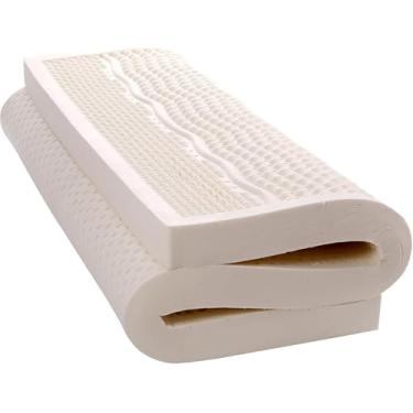 Imagem de Capa de colchão de látex - Capa de látex orgânico feita de espuma de látex 100% orgânica - Durável, refrescante e respirável - Capa de colchão de látex orgânico, 2,5 cm, 135x200 cm