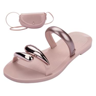 Imagem de Chinelo Feminino Bolsa Moderno Leve Rasteiro Eden Melissa