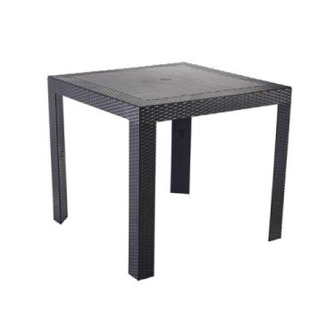 Imagem de Mesa de Jantar Quadrada Ibiza 80 cm (largura) em Polipropileno Preto c