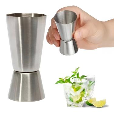 Imagem de Dosador Duplo 30ml 60ml Inox Para Bebidas Medidor