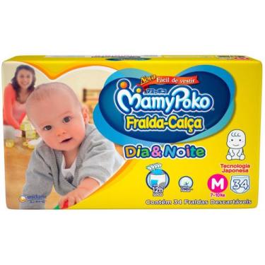 Imagem de MamyPoko Fralda-Calça Dia e Noite M 34 Unidades - Conforto e Proteção,
