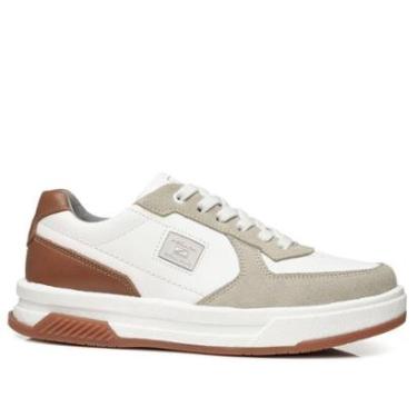 Imagem de Tênis Casual Pegada Masculino em Couro Branco 112704-02-Masculino