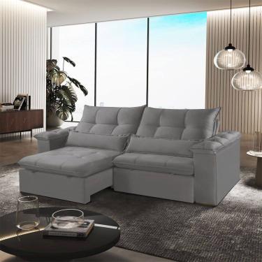 Imagem de Sofa Retratil e Reclinavel Exclusive 290cm Braco 25cm Meu Sofa Online