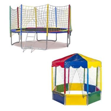 Imagem de Pula Pula Cama Elástica Trampolim 3,05m Piscina de Bolinhas Oitavada 2