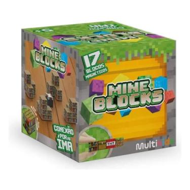 Imagem de Blocos Magnéticos Mineblocks 17 Pçs Sortido - Multikids