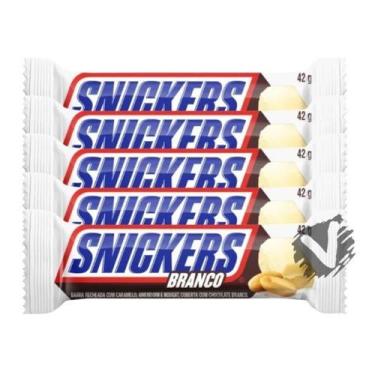 Imagem de Kit 5 Chocolate Snickers Branco Mars 42g