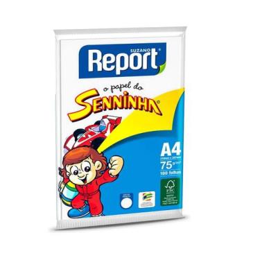 Imagem de Papel Sulfite Report Senninha A4 Branco 75g 100 folhas