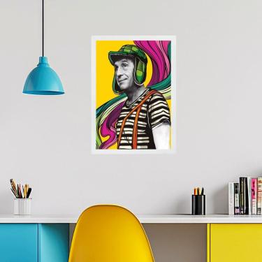 Imagem de Quadro Decorativo Chaves Pop Art 45x34cm - com vidro