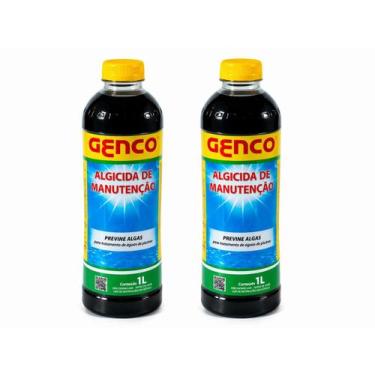Imagem de Kit 2x Algicida Manutenção Genco 1 Litro Limpeza e Manutenção de Pisci