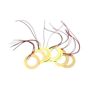 Imagem de Sensores Sonoros Piezoelétricos De 27/35mm (10 Peças) Com Fio De Cobre