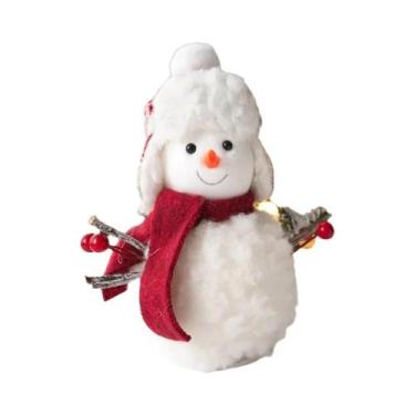 Imagem de Boneco De Neve De Natal Em Pelúcia Tricotada, Ornamento De Ano Novo, P