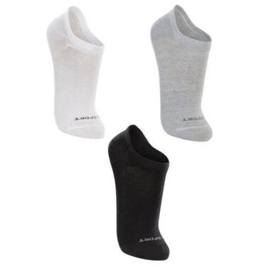 Imagem de Kit Meia Lupo 3 Pares Soquete, Cinza, 37/40