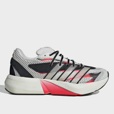 Imagem de Tênis Adidas Lightblaze Feminino, Branco, Vermelho, 36