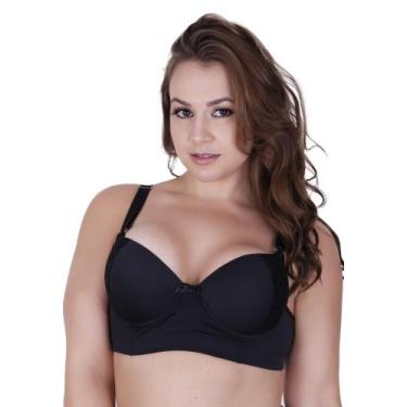 Imagem de Sutiã Plus Size Bojão Reforçado - C7 RENDÃO - BY TINA MODAS, Preto, 52
