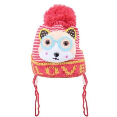 Imagem de Touca Gorro Infantil Vermelha Gatinho Tamanho Único - Gici Vest