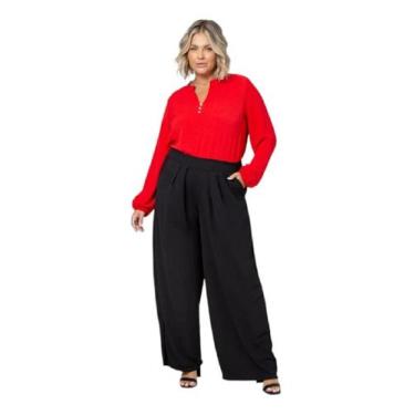 Imagem de Blusa Manga Longa Plus Size Secret Glam, Laranja, G2
