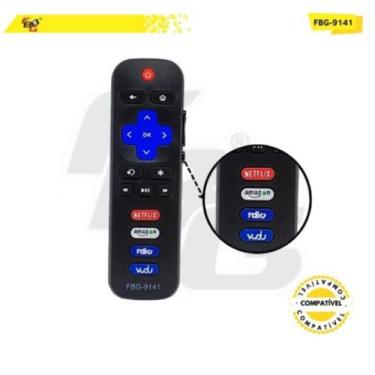 Imagem de Controle Remoto Smart Compatível C/ Tv Tcl Roku ( Botão lateral funcio