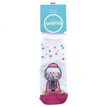Imagem de Meia Para Bebê Selene Macia E Confortável Estampado Com Desenho Algodã