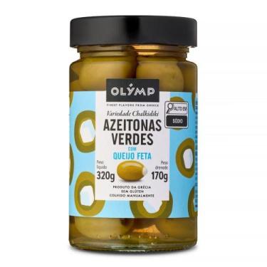 Imagem de Azeitonas Verdes com Queijo Feta Olymp 170g