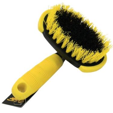 Imagem de Escova para limpeza de pneus formato ergonõmico cerdas curvadas detail