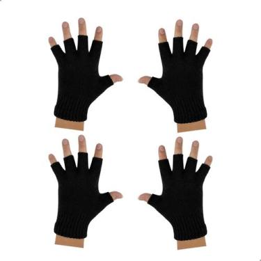 Imagem de Kit 2 Par De Luvas De La Inverno Adulto Unissex Quentinha Frio Meio De