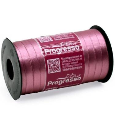 Imagem de Fita de Cetim Nº 01 7mm com 100 Metros - Fitas Progresso, 344 ROSÉ