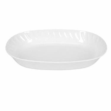Imagem de Saladeira Oval Melamina 30cm Branca Resistente e Versátil - TUUT