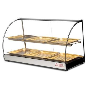 Imagem de Estufa Vitrine Elétrica Dupla Quente 6 Bandejas Caliope Inox com Termo