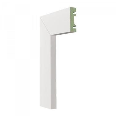 Imagem de Kit com 5 Guarnição de MDF 5cm x 15mm x 2,40m Liso Moldufama 501 Branc