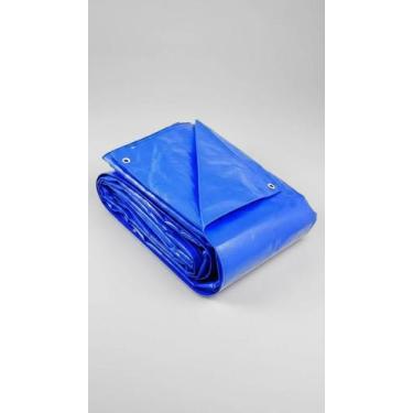 Imagem de Lona Azul 5x4m 80 Micras Reforçada Com Ilhós - Congratulations Store