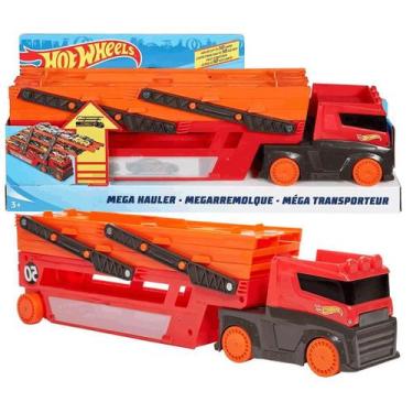 Imagem de Hot Wheels Caminhão Mega Reboque Cegonha Vermelho Mattel