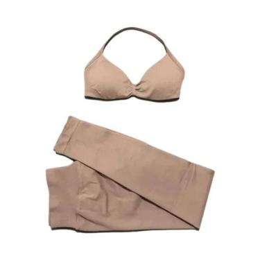 Imagem de Conjunto De Fitness Para Mulheres Com Sutiã Esportivo Sem Costura E Le
