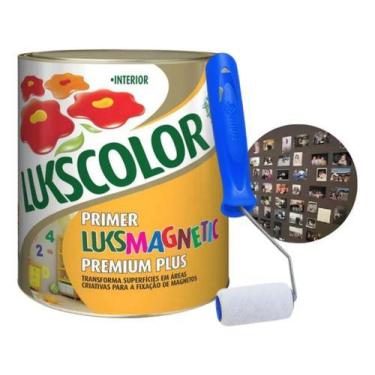 Imagem de Tinta Magnética Paredes Luksc-olor 900ml + Rolo Lã 5cm Tig-re - Genéri