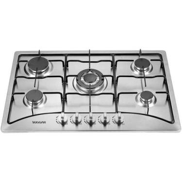 Imagem de Fogão de Mesa Cooktop 5 Bocas Aço inox à Gás Suggar FG5135IX, Bivolt