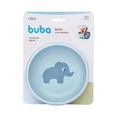 Imagem de Bowl em Silicone Buba Cloudy com Ventosa 350ml, Azul