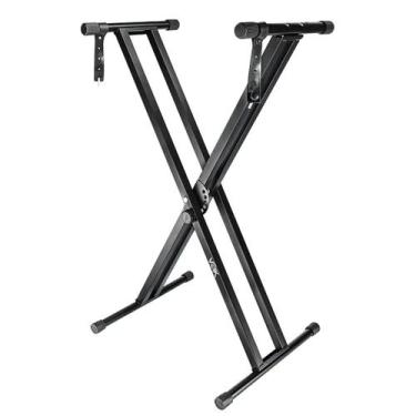 Imagem de Suporte Teclado Musical X Voik VST20 30kg Ajuste Altura Duplo Aço Carb