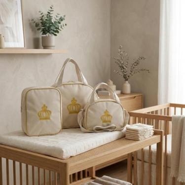 Imagem de Kit Bolsa Maternidade 3 Peças Satuko Baby  Bolsa, Mochila e Frasqueira