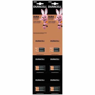 Imagem de Pilha Alcalina AAA Duracell com Longa Duração e Tecnologia de 10 Anos de Armazenamento 12 Peças
