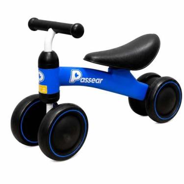 Imagem de Bicicleta De Equilíbrio Infantil 4 Rodas Passear Yupi Sem Pedal, Azul