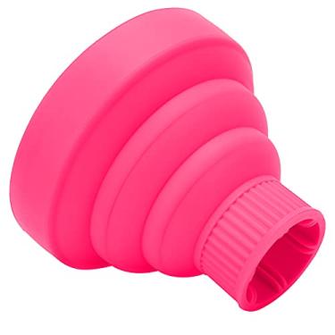 Imagem de Difusor de secador de cabelo, secador de cabelo universal dobrável Difusor de secador de cabelo dobrável para casa para salão de beleza(cor de rosa)