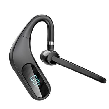 Imagem de Fone de ouvido Bluetooth KJ12 5.0, fone de ouvido empresarial compatível com Bluetooth, fones de ouvido sem fio simples mãos livres para dirigir fone de ouvido HD com microfone, fone de ouvido com cancelamento de ruído