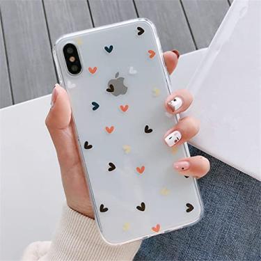 Imagem de Capa de telefone de silicone macio transparente em forma de coração dos desenhos animados para iphone 11 6 6s 7 8 plus xr 12 pro xs max 12 mini para iphone se 2020 capa protetora, azul, para iphone 5 5s se