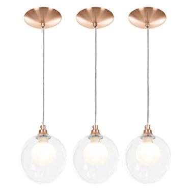 Imagem de kit 3 Lustres Pendentes Harmony Bolinha New Cobre