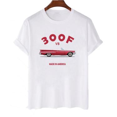 Imagem de Camiseta blusa masculina Cadillac 300F V8 Vermelho carro