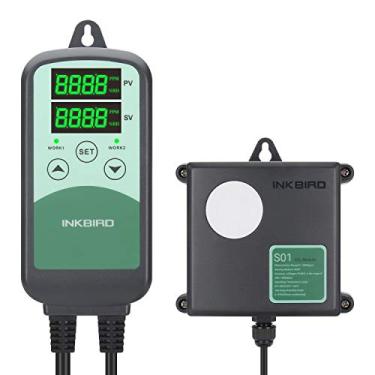 Imagem de Inkbird ICC-500T Controlador De Co2 Medidor De Co2 Controlador De Dióxido De Carbono Para Sala De Cultivo E Gerador De Co2, Com Sensor De Co2 Para Produtor Doméstico (Controlador De Co2 + Sensor S01) Controlador De CO2 + Sensor S01