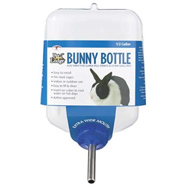 Imagem de LITTLE GIANT Garrafa de água Bunny Bottle – Pet Lodge – Garrafa de água de plástico de grande capacidade para coelhos, hamsters, porquinhos da Índia e outros animais pequenos (1,8 ml) (Item nº BB64)