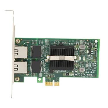Imagem de PUSOKEI Placa de rede Gigabit PCI-E Porta dupla 1000Mbps 82575EB Computador Desktop Placa de rede embutida de alta velocidade com porta dupla, 2 RJ-45 UTP-5