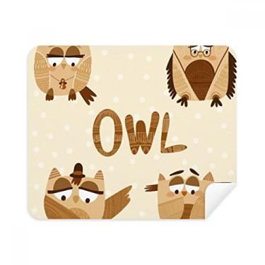 Imagem de Chapéu de vidro de sino, pano de limpeza de coruja, 2 peças, tecido de camurça