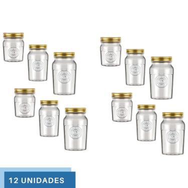 Imagem de 12 Pote Alimento C/tampa Biscoito 500ml 1L 1,5L Vintage Nadir